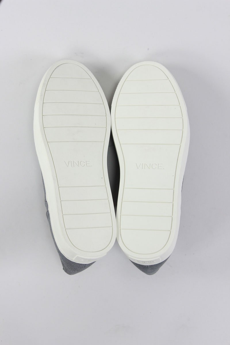 Vince Nelson Grey Denim Slip On Sneakers - 5.5M US