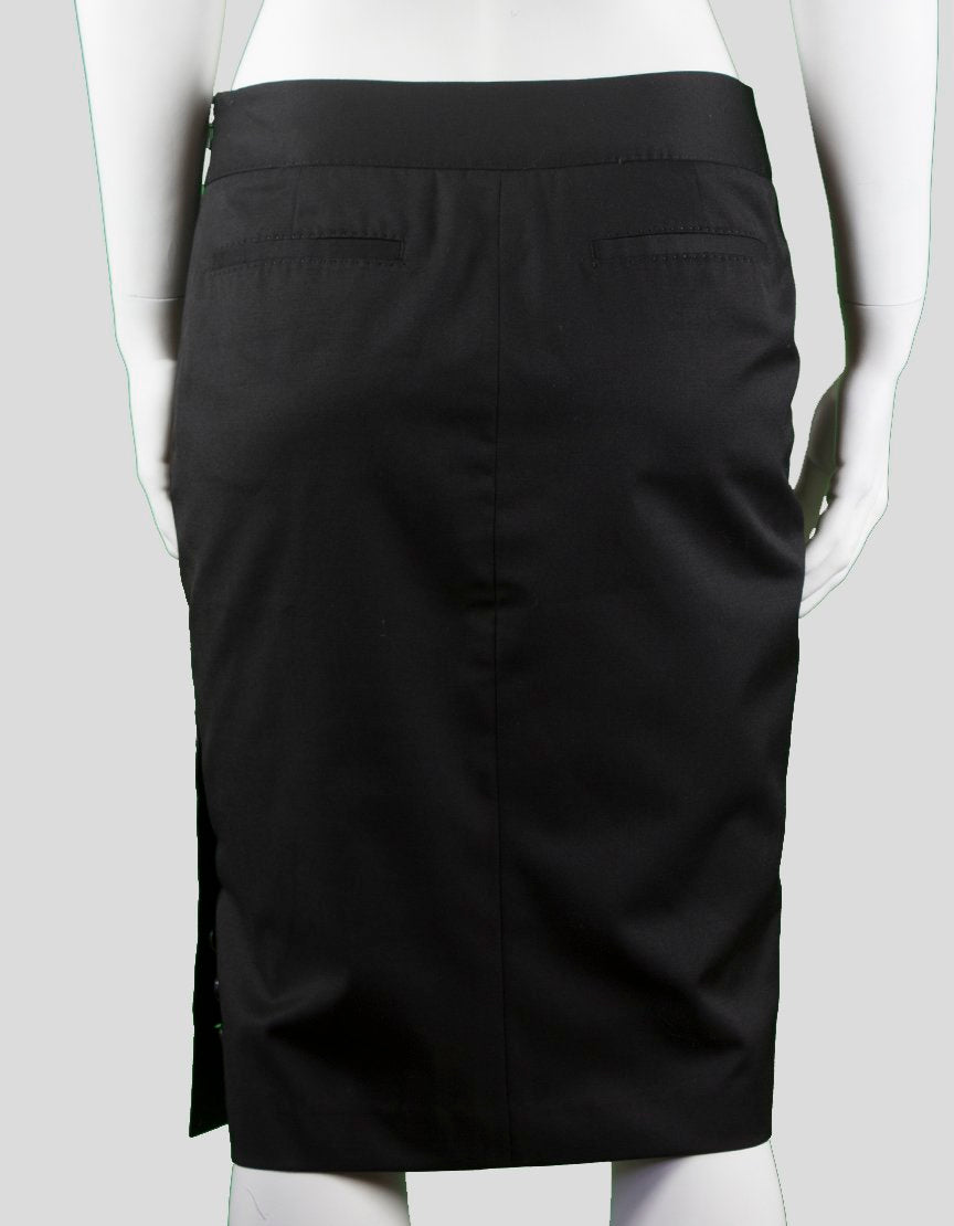 Ted Baker Pencil Skirt With Front Walking Slit With Functional Buttons Size 2