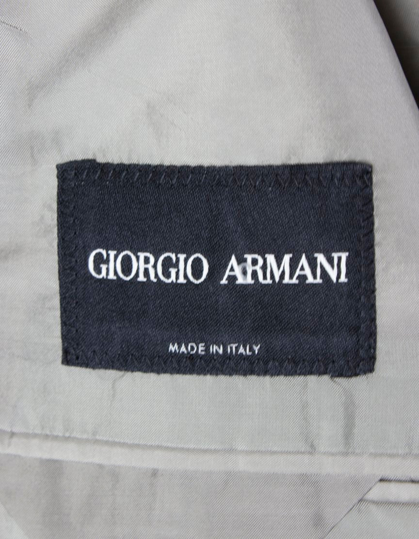 Giorgio Armani Brown Black And White Checked Three Button Front Blazer With Four Button Detail At Cuffs Size 44R
