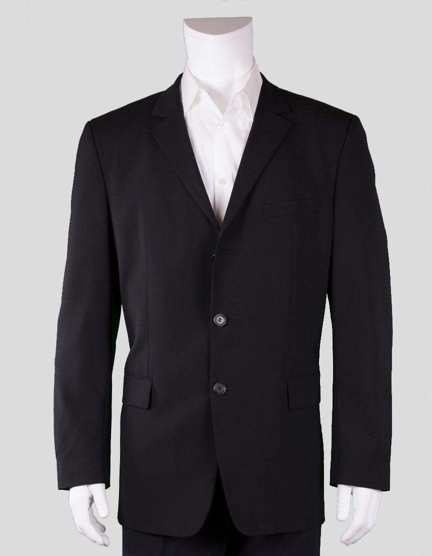 Hugo Boss Red Label Navy Blue Three Button Front Light Weight Wool Blazer Size 42R