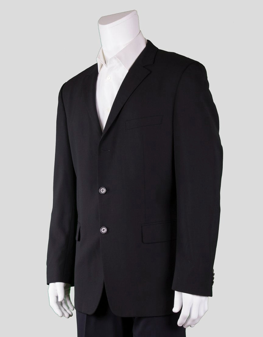Hugo Boss Red Label Navy Blue Three Button Front Light Weight Wool Blazer Size 42R