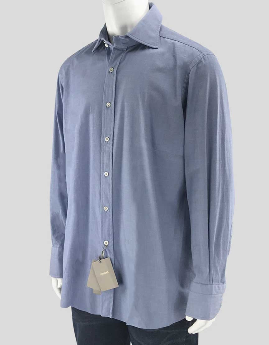 TOM FORD Light Blue Dress Shirt w/ Tags - 43 | 17 US - LuxAnthropy