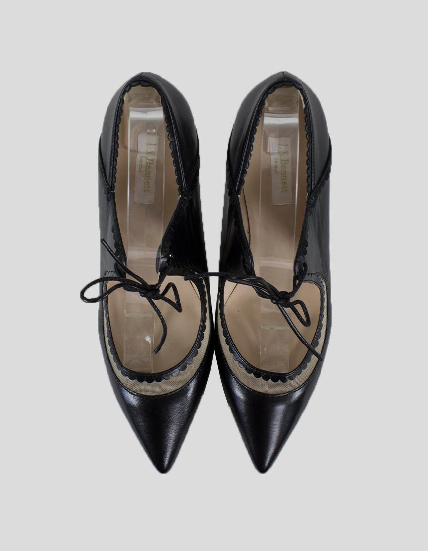 L.K. BENNETT Leather Mesh Heels w/ Tags - 40 IT | 10 US