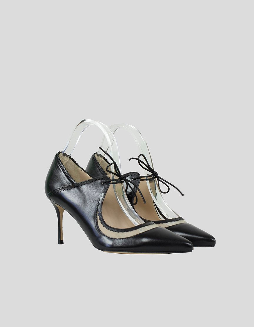 L.K. BENNETT Leather Mesh Heels w/ Tags - 40 IT | 10 US