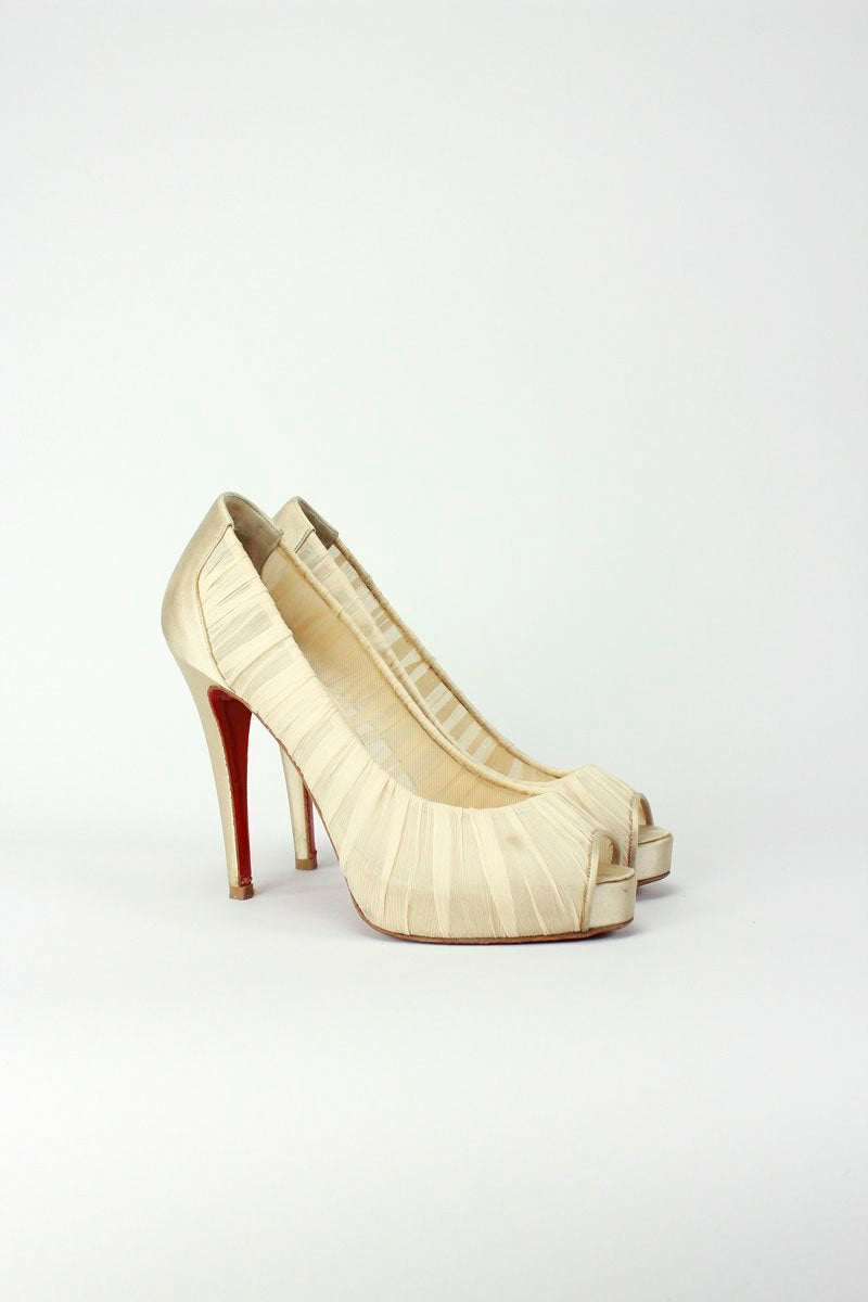 CHRISTIAN LOUBOUTIN Peep-Toe Heels - 37 IT | 7 US