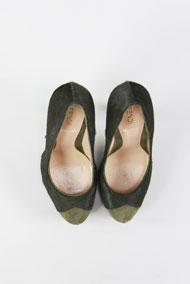 Fendi Militare Pony Hair Platform Closed Toe Pump - 37 IT | 7 US