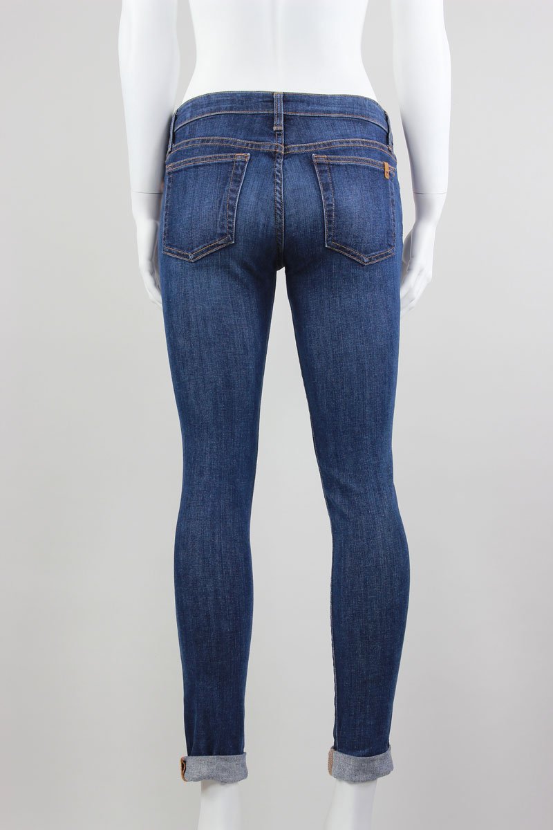 Joe's Straight Leg Unfinished And Rolled At The Bottom Jeans - X-Small