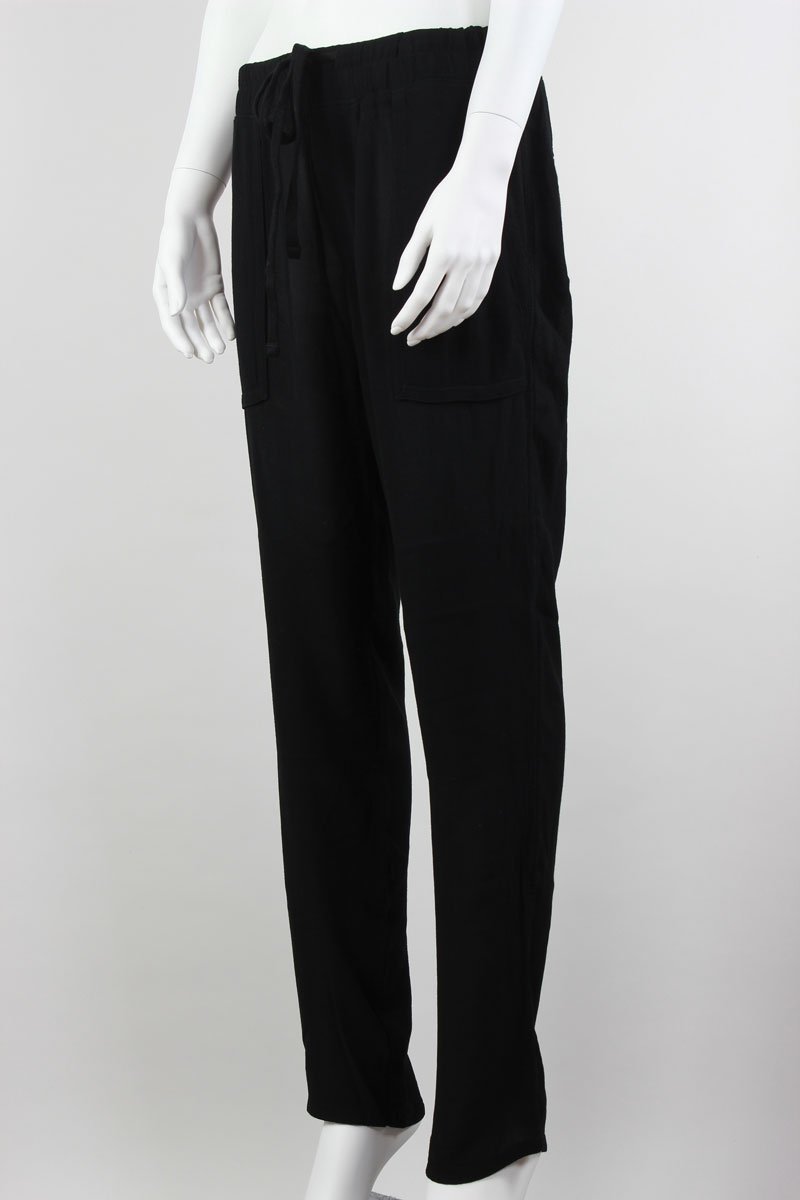 James Perse Relaxed Draw String Pants Flat Front With Large Exterior Pockets Size 2