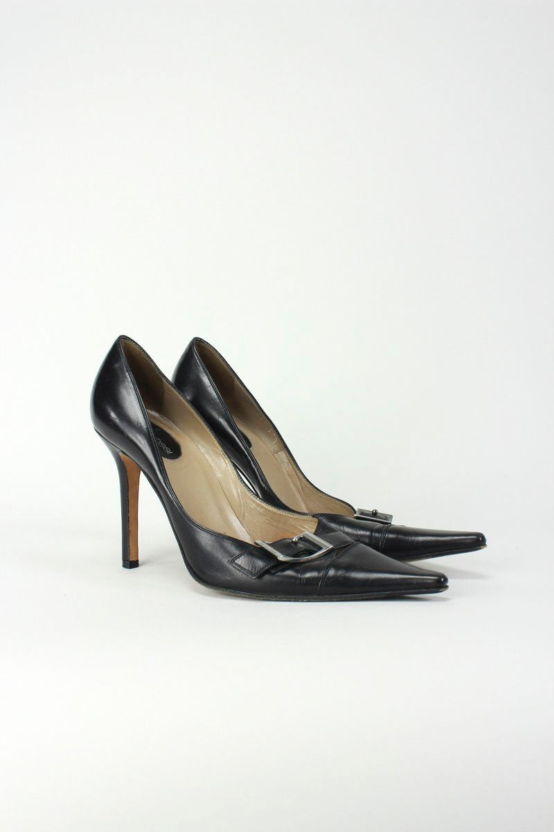 SERGIO ROSSI Pumps With Buckle Accents - 37.5 IT | 7.5 US