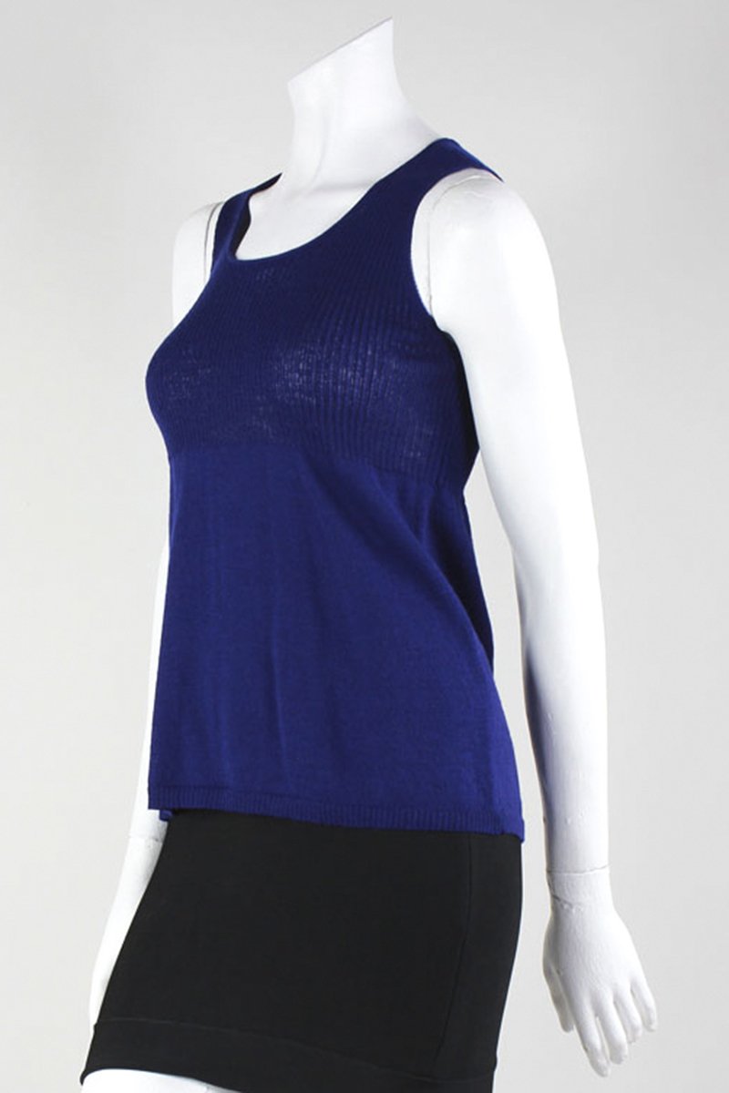 Eileen Fisher Two Piece Sleeveless Shell And Long Sleeved Knitted Cardigan Size P S