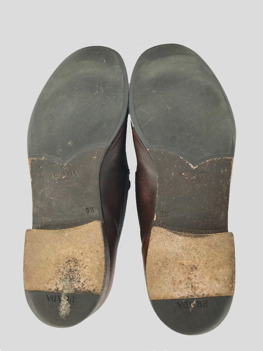 PRADA Leather Loafers - 9.5 US