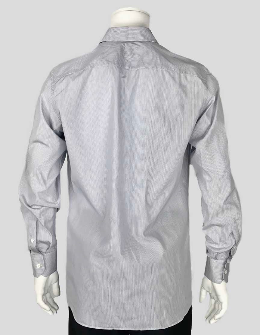 PRADA Pinstripe Button Down Dress Shirt - 41/16 US