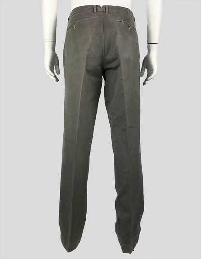 Brunello Cucinelli Olive Chinos With Four Pockets And Button Fly Front And Side Waist Button Design 52 It 38 US