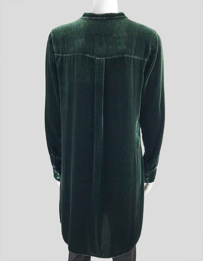 EILEEN FISHER Green Velvet Tunic - Small | Petite
