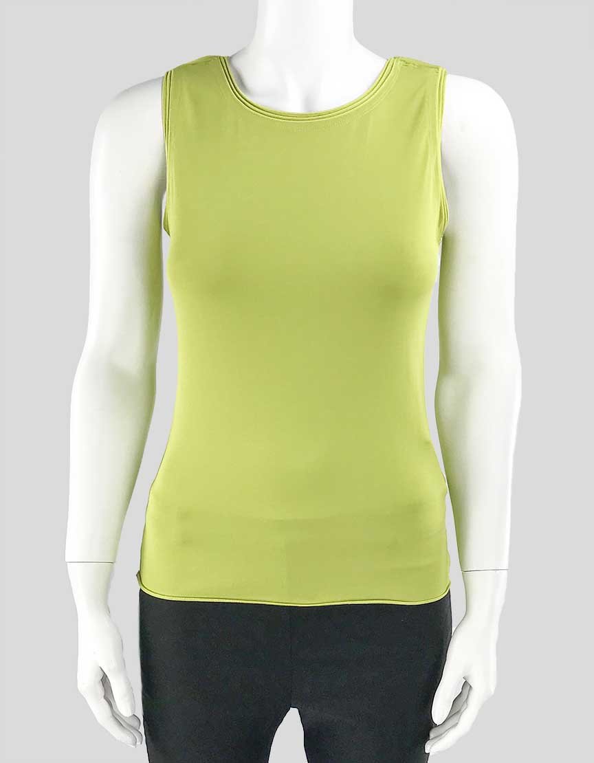 Armani Collezioni Lime Green Tank Top Size 6 US