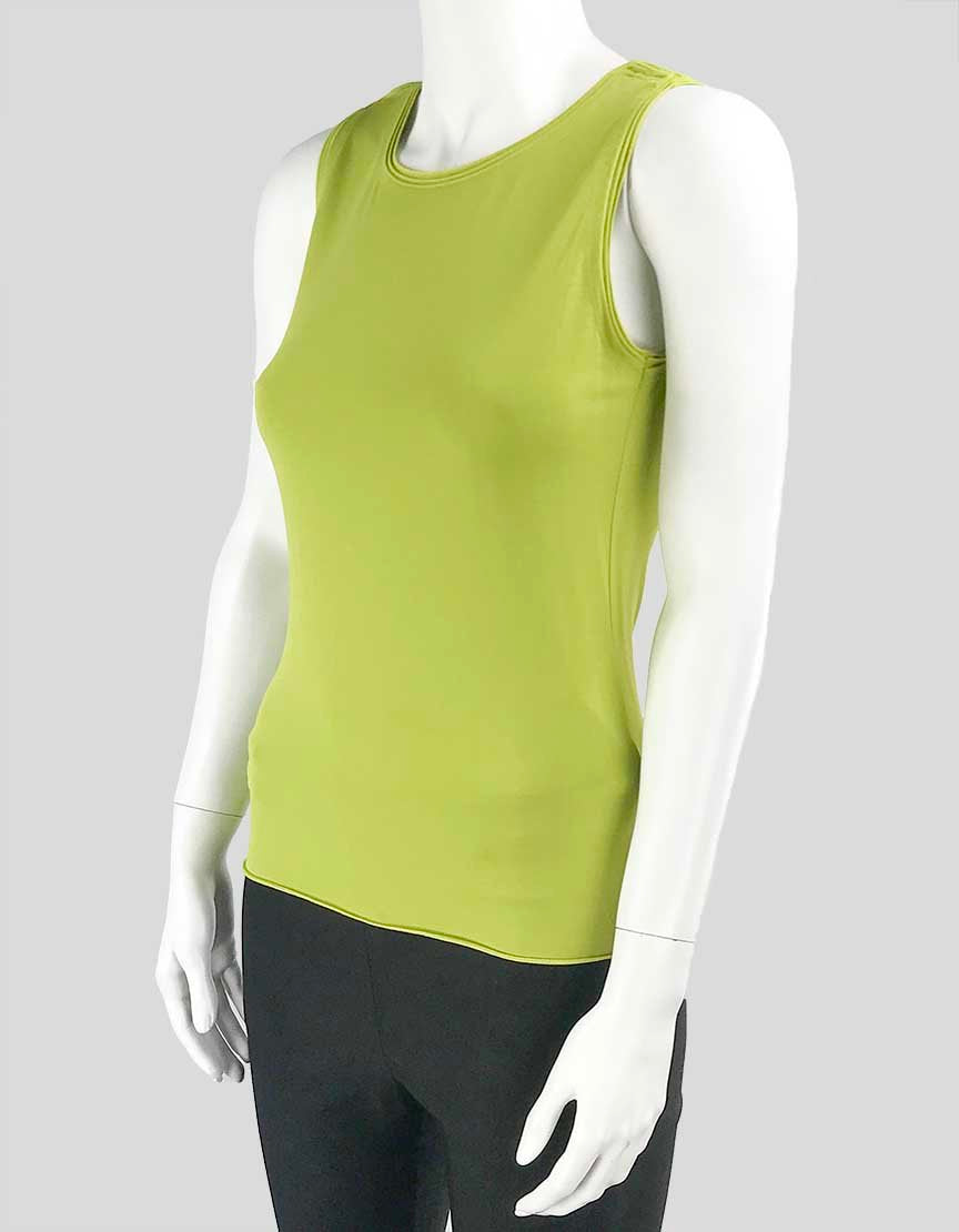 Armani Collezioni Lime Green Tank Top Size 6 US