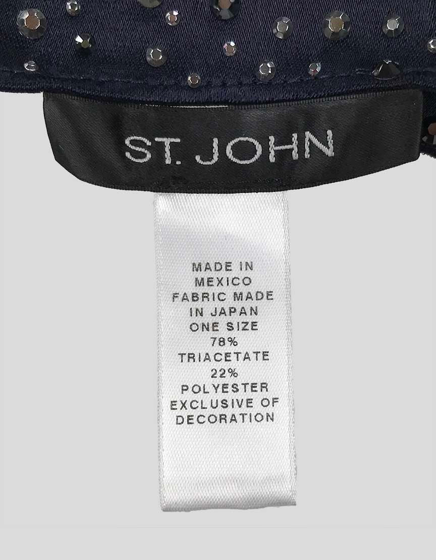 ST. JOHN Scarf With Rhinestones - One Size