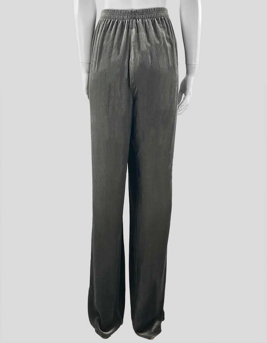St John Sport Rayon Silk Velvet Wide Leg Pull On Pants Large