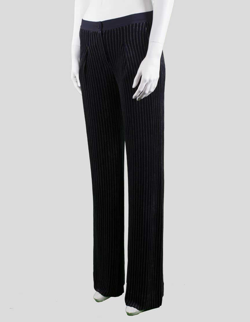 Emporio Armani Blue And Grey Striped Pant Suit Size 42 38