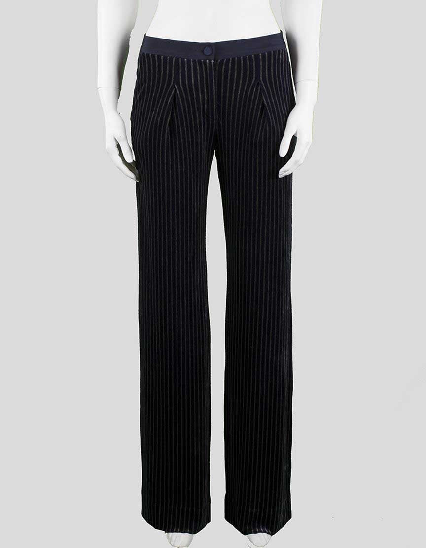 Emporio Armani Blue And Grey Striped Pant Suit Size 42 38