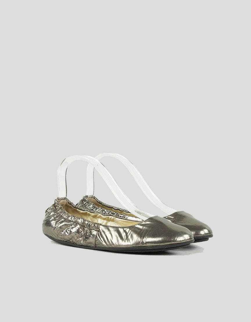 JIMMY CHOO Elasticated Ankle Flats - 38.5 IT | 8.5 US