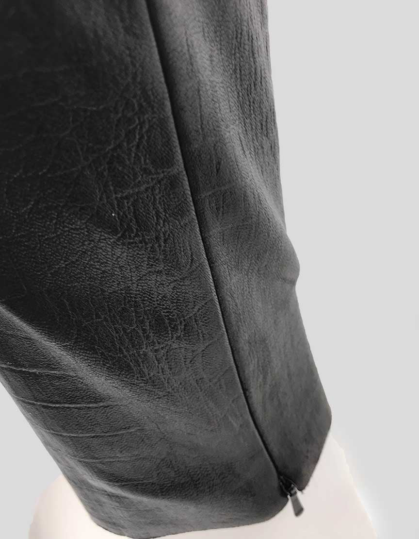 VINCE Black Leather Skinny Pants - X-Small