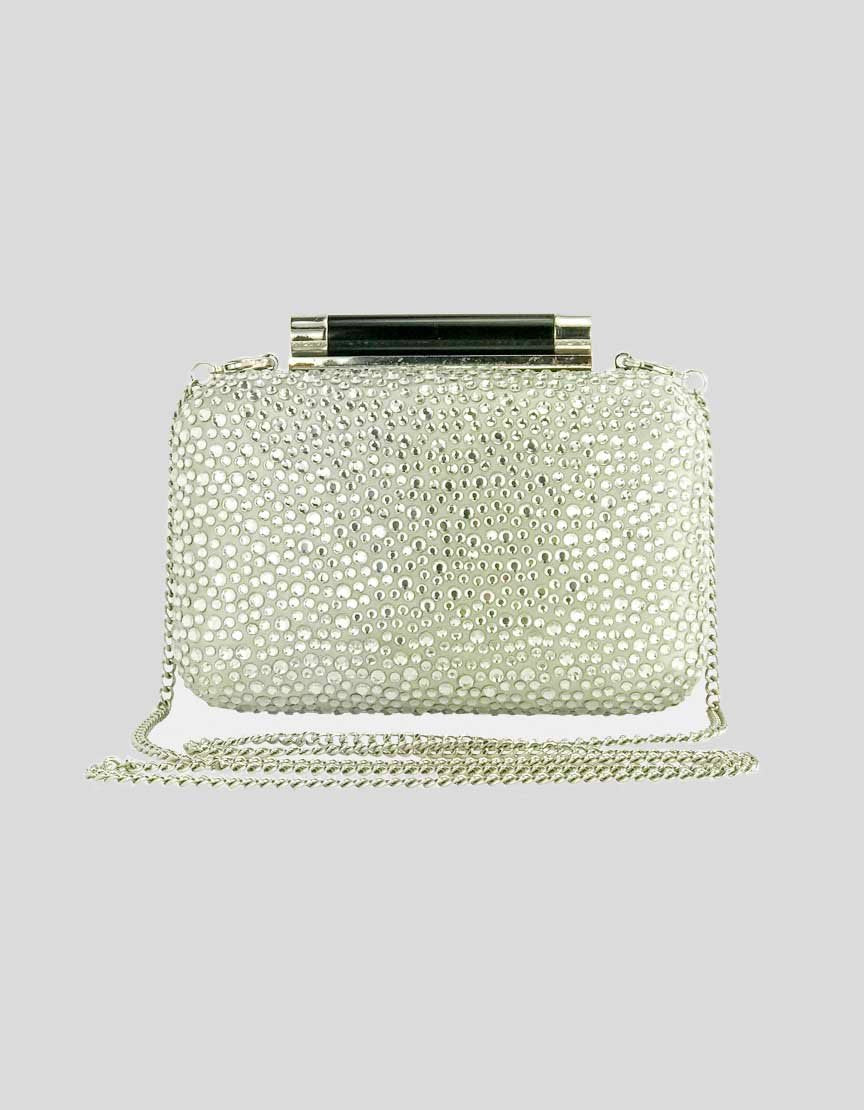 DVF Tonda Small Pave Crystal Clutch