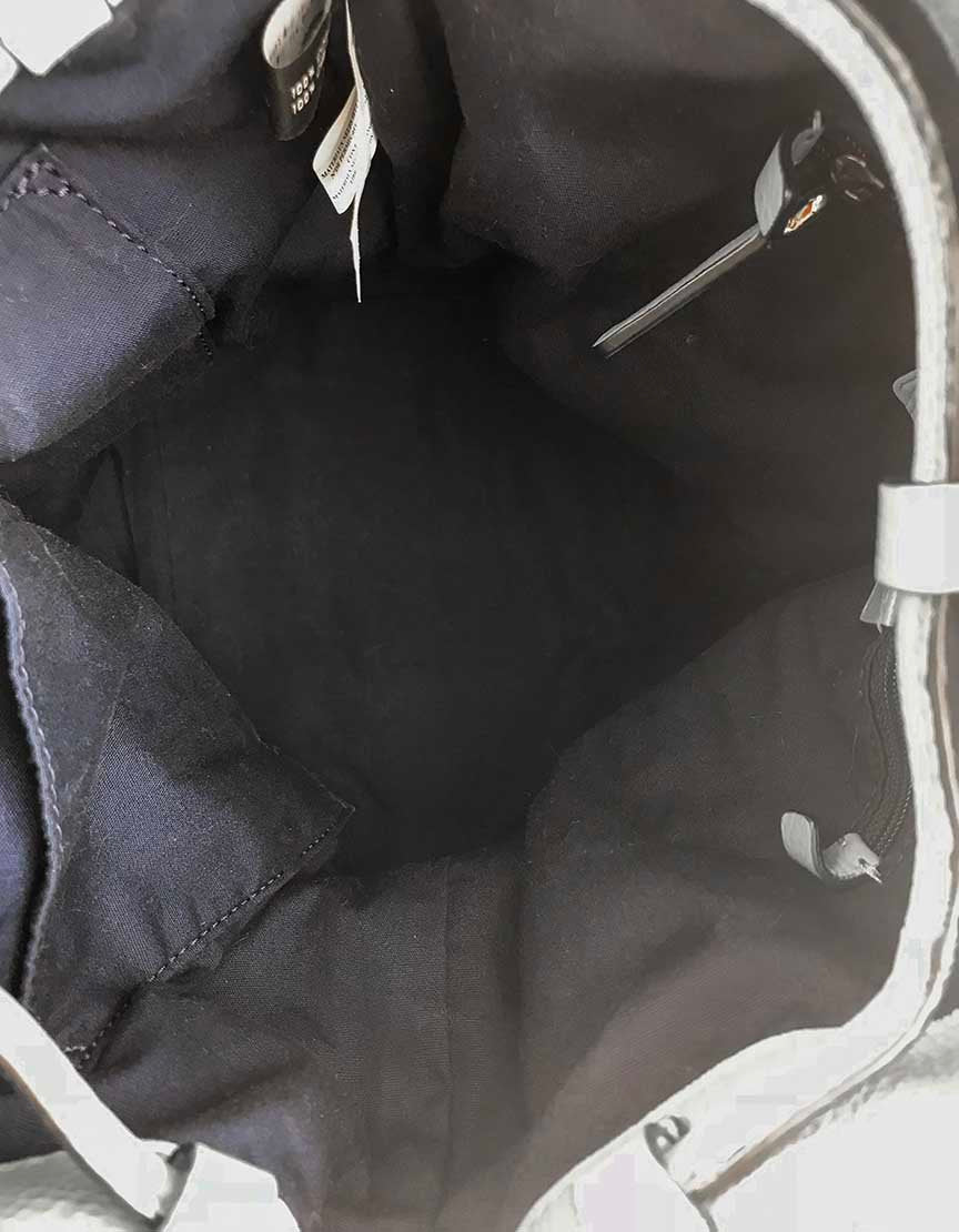 Marc By Marc Jacobs Light Blue Too Hot To Handle Drawstring Leather Bucket Bag With Silver Tone Hardware