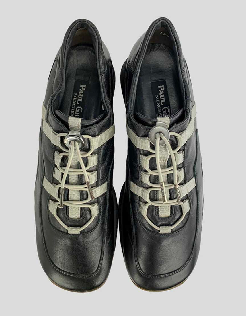 Paul Green Women's Black Patent Leather Platform Sneakers - 8 US