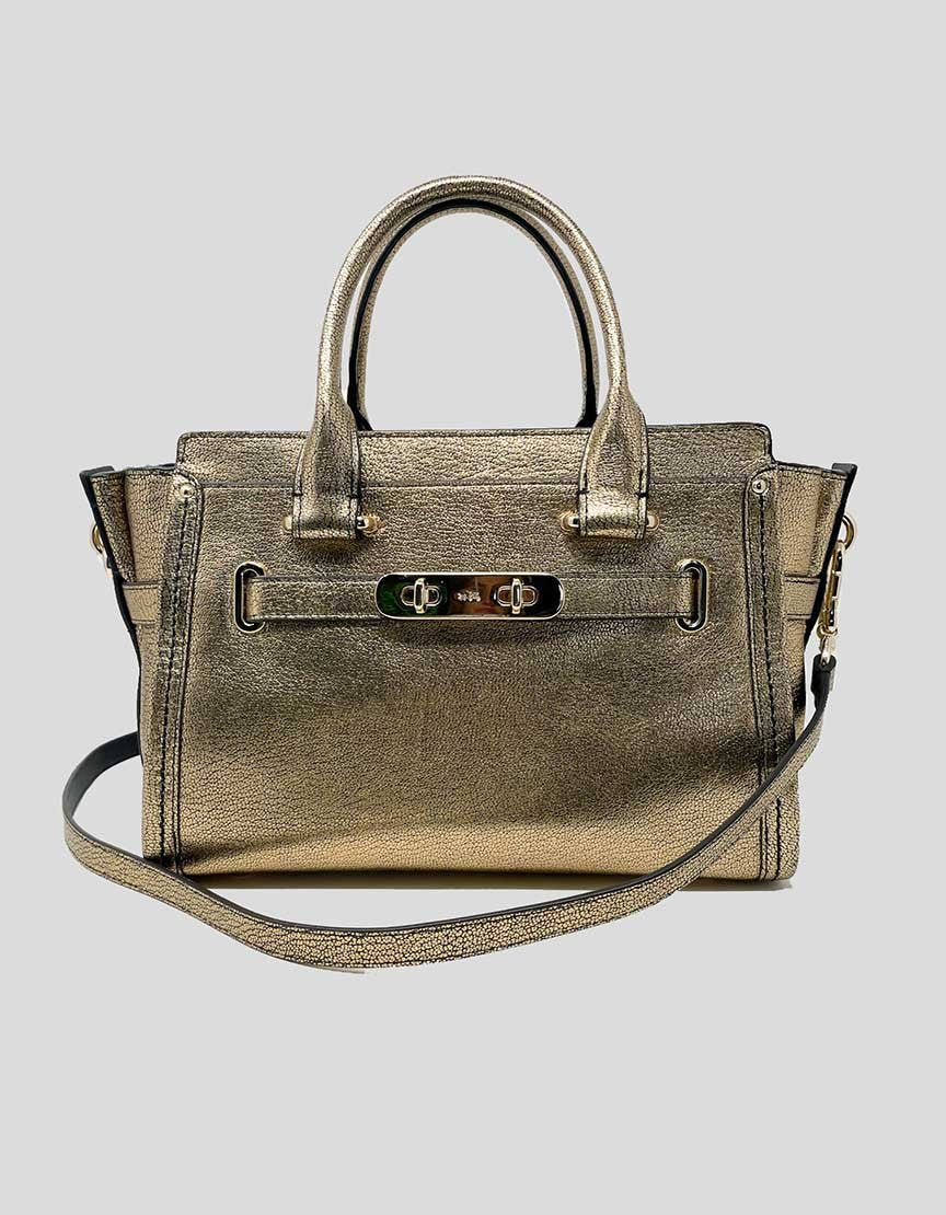 COACH Gold Tote Handbag