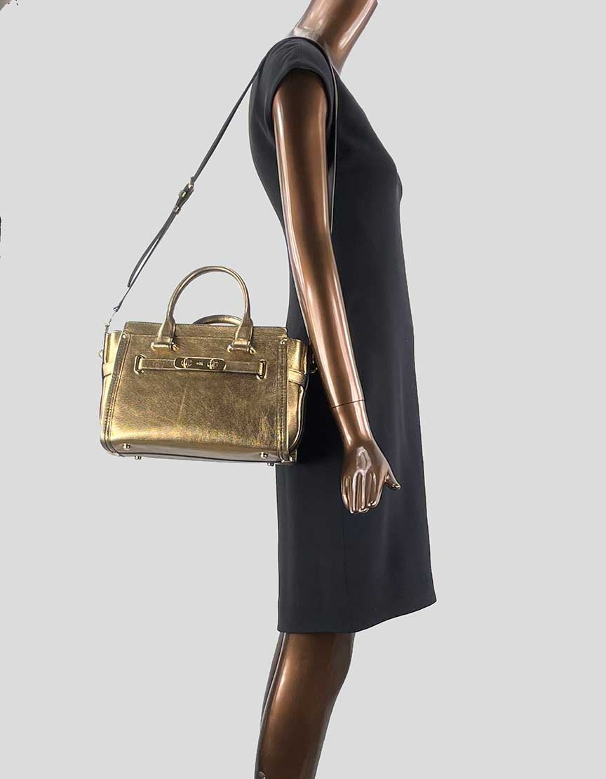 COACH Gold Tote Handbag