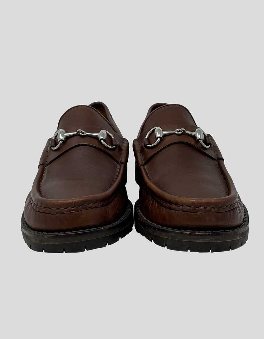 GUCCI Leather Loafers - 9 US