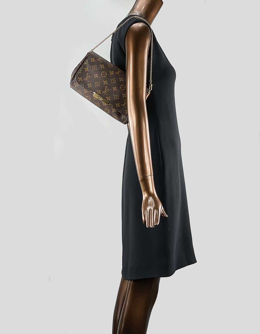 Louis Vuitton Favorite Handbag Monogram Canvas Mm With Strap