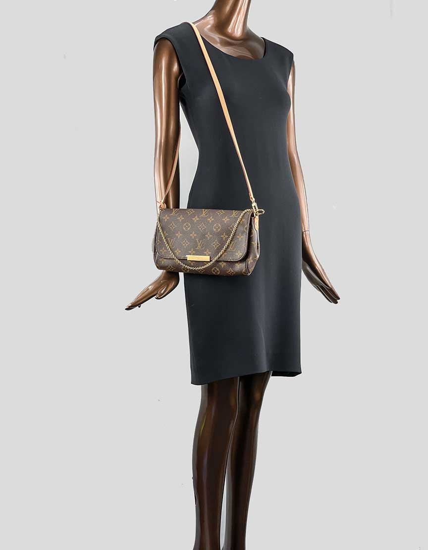 Louis Vuitton Favorite Handbag Monogram Canvas Mm With Strap