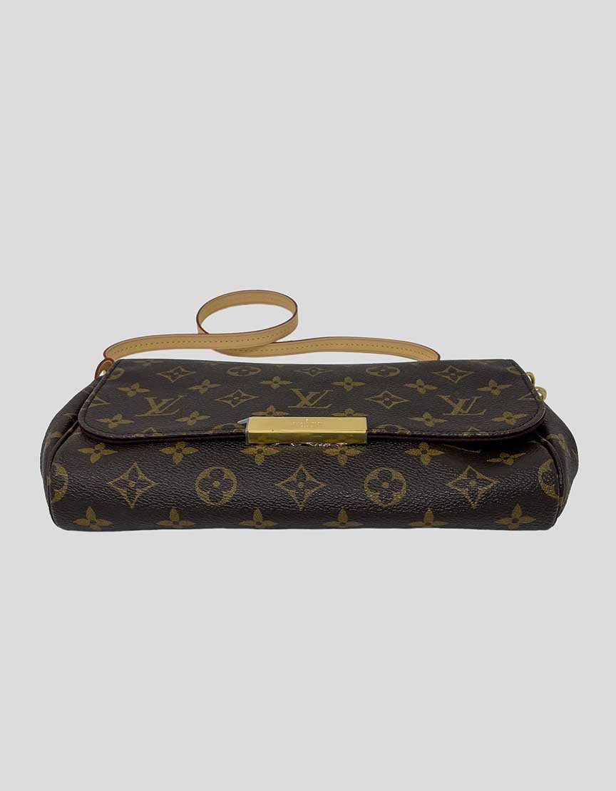 Louis Vuitton Favorite Handbag Monogram Canvas Mm With Strap