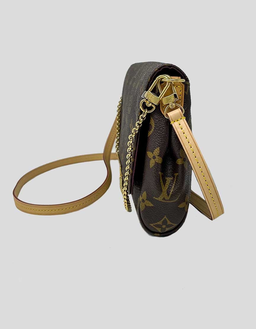 Louis Vuitton Favorite Handbag Monogram Canvas Mm With Strap