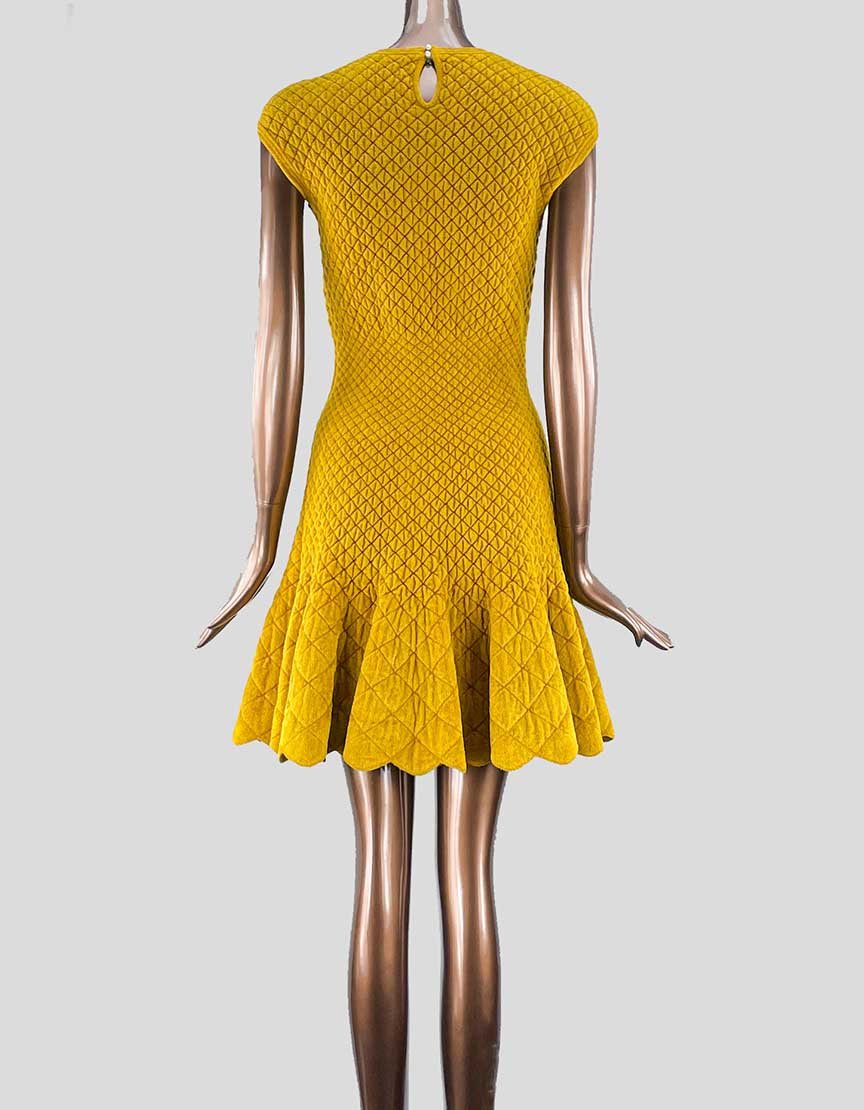 Alexander McQueen Yellow Mini Dress - Small