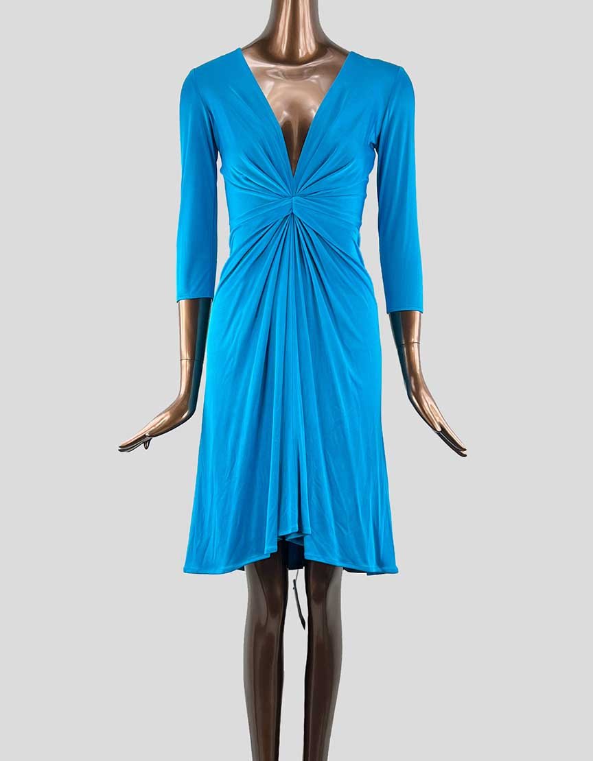 ISSA Knee Length Blue Silk Dress w/ Tags - 4 US LuxAnthropy ISSA Knee Length Blue Silk Dress w/ Tags - 4 US LuxAnthropy