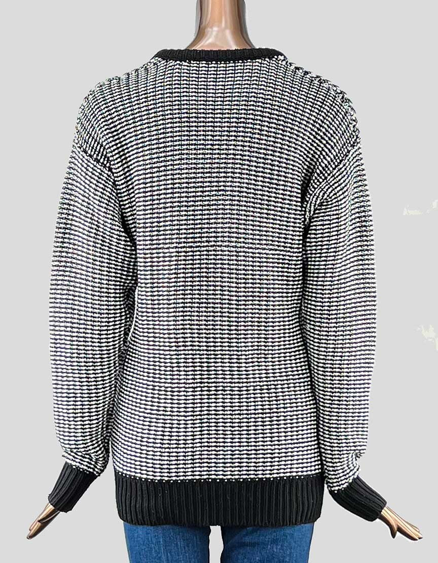 T By Alexander Wang Black and White Sweater - Small