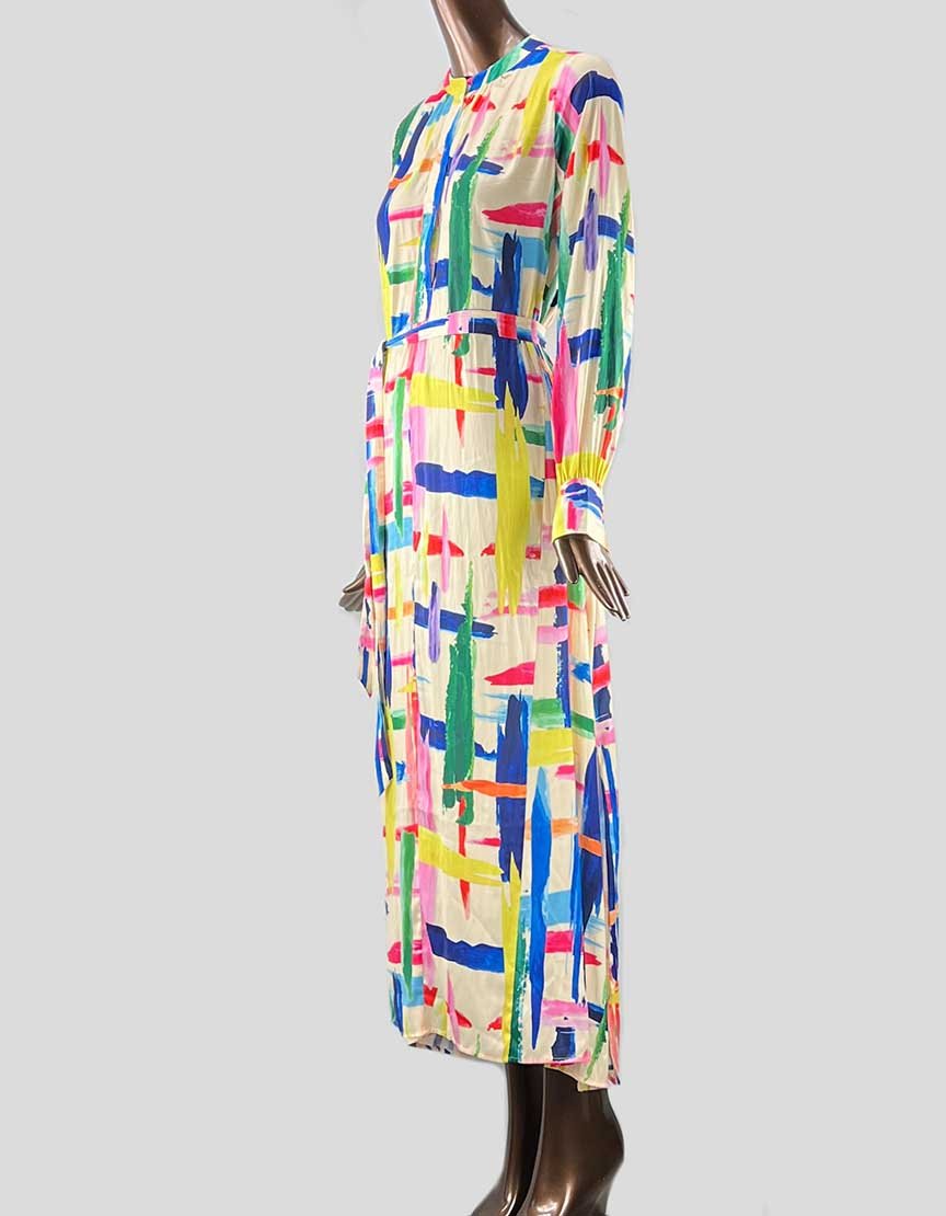 Essentiel Antwerp Valila Long Shirt Dress Multi Color - 8 US