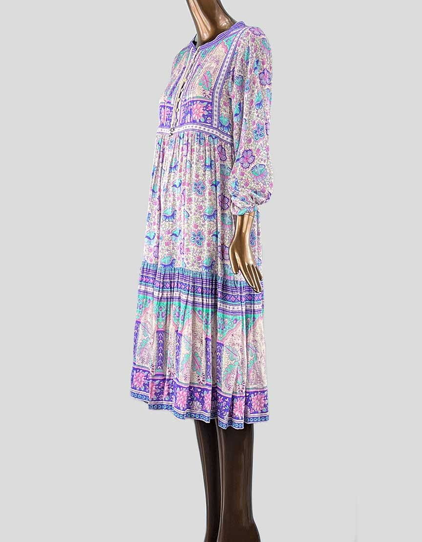 Spell The Gypsy Collective Purple Printed Juniper Dress Small