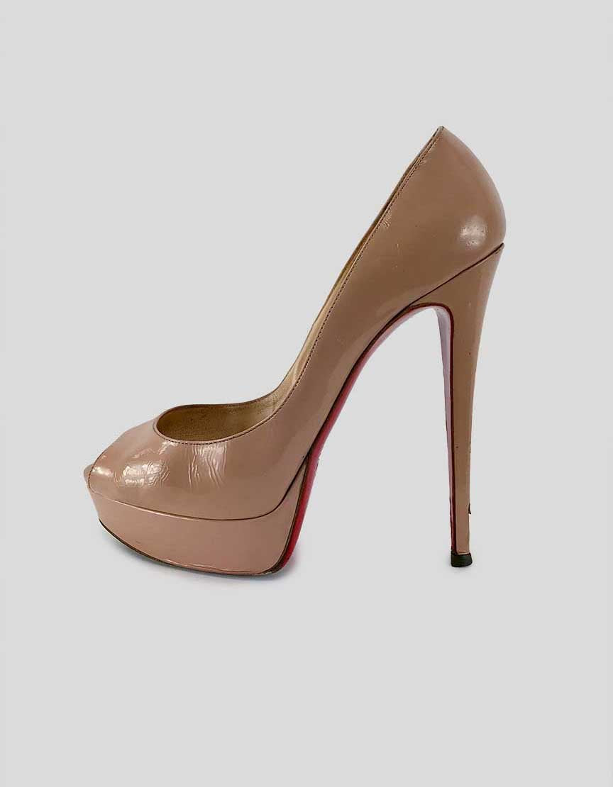 CHRISTIAN LOUBOUTIN Peep Toe Platform Pump - 38 IT | 8 US