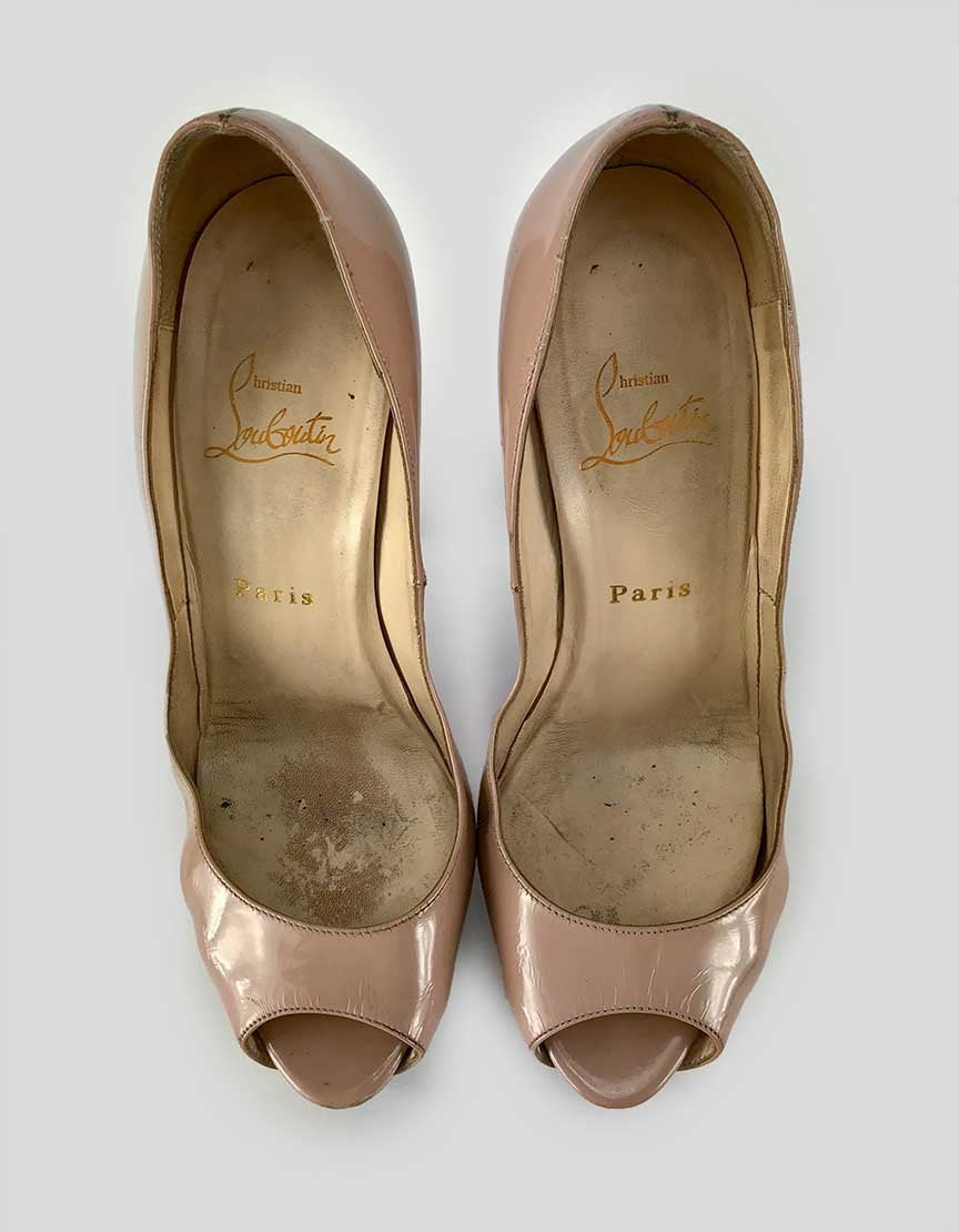 CHRISTIAN LOUBOUTIN Peep Toe Platform Heels - 38 IT | 8 US