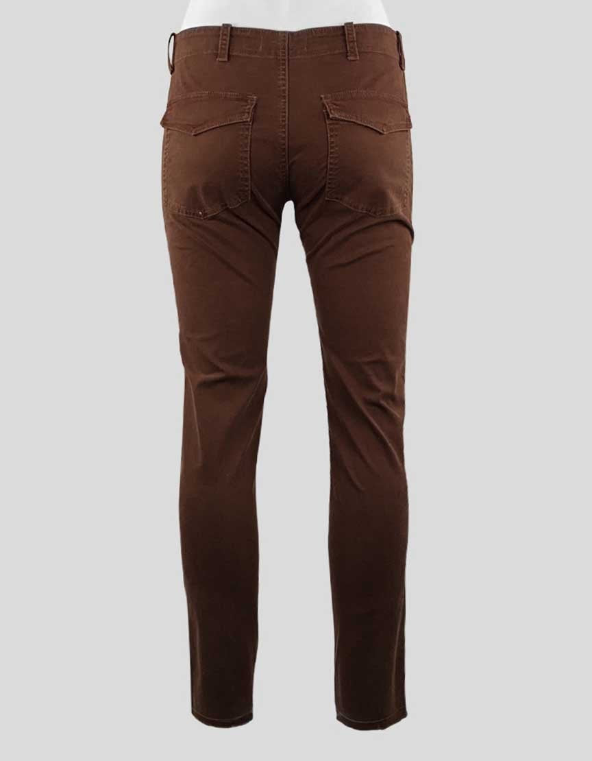 NILI LOTAN Brown Jeans With Yellow Detailing - 2 US