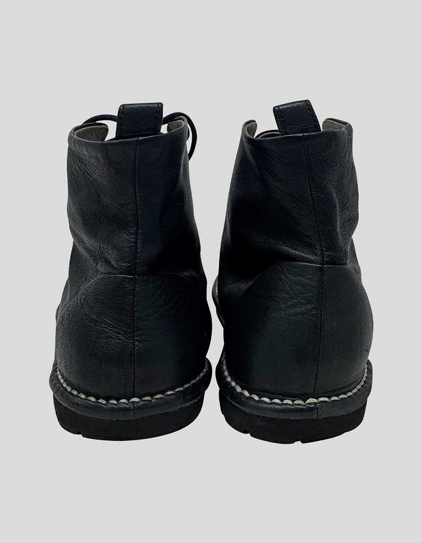 Marsell Black Leather Lace Up Ankle Boots - 36.5 IT