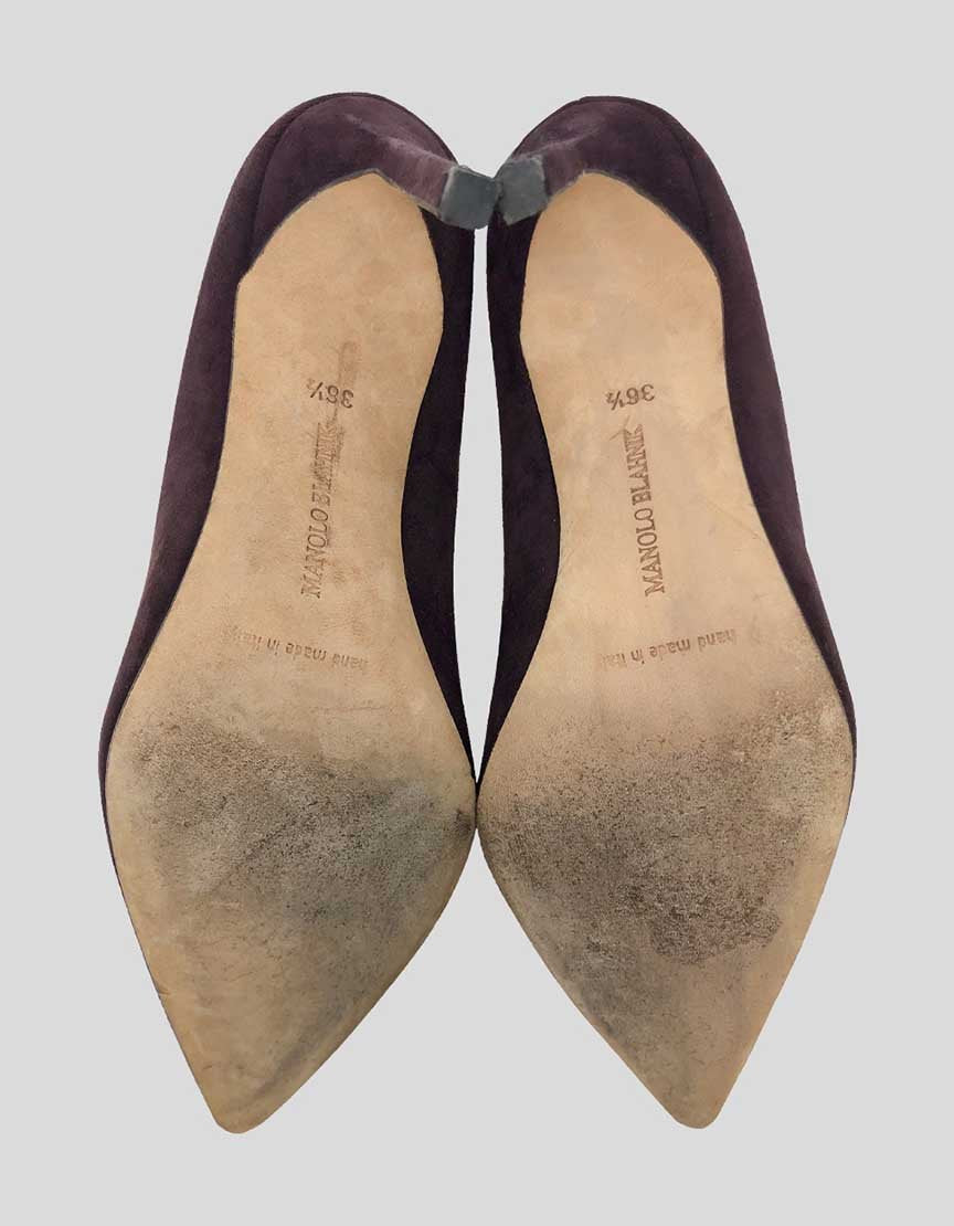 MANOLO BLAHNIK Bb Suede Pumps - 36.5 IT | 6.5 US