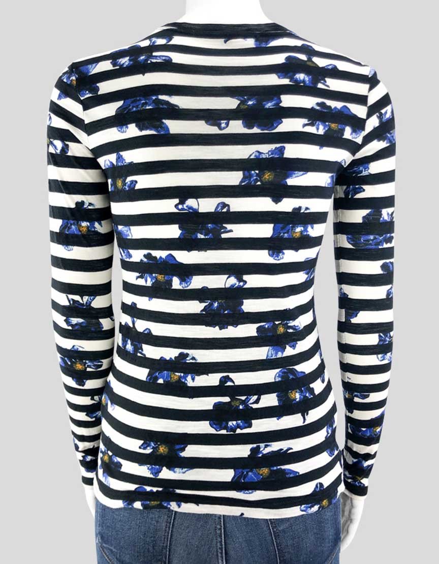 Proenza Schouler Striped Flower Top - X-Small