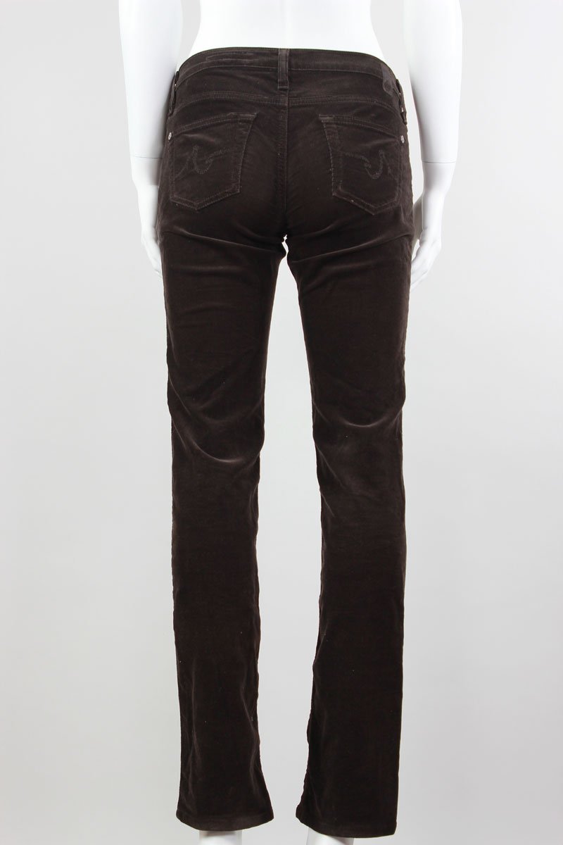 AG Adriano Goldschmied Brown Corduroy Straight Leg Pants - 27 US