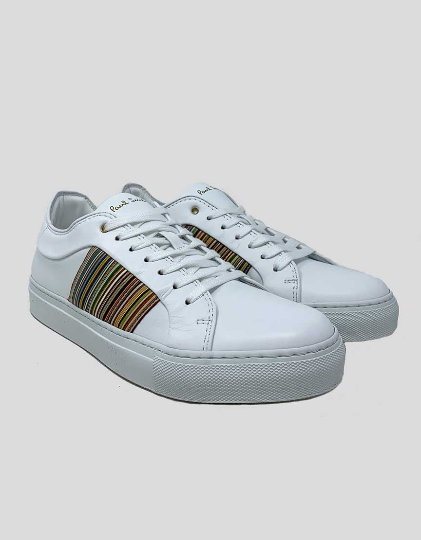Paul Smith White Leather Sneakers - 8 US