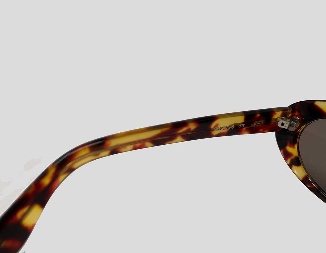 Gucci Tortoise Sunglasses In Tortoise With Gucci Branding On Arms